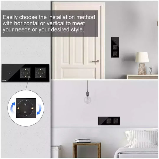Power Socket Wi-Fi Black 1pcs