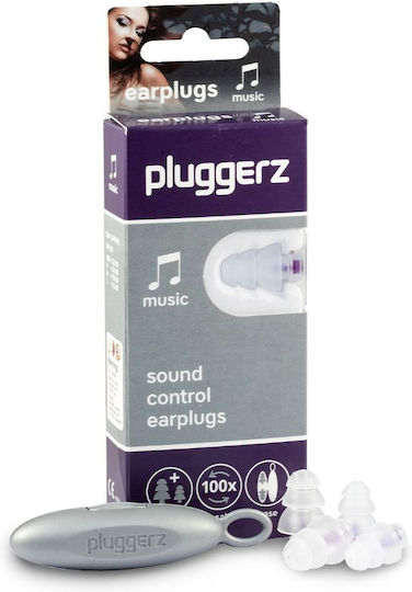 Pluggerz Ωτοασπίδες Σιλικόνης σε Διάφανο Χρώμα 4τμχ