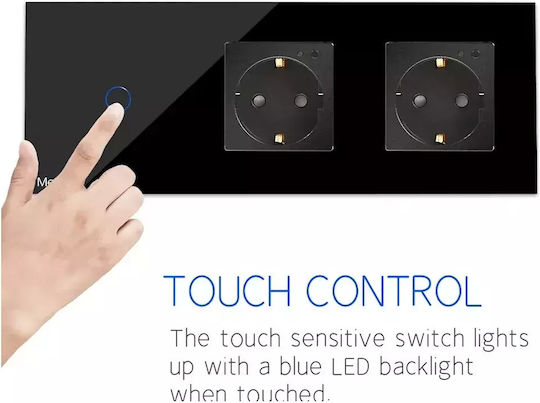 Power Socket Wi-Fi Black 1pcs