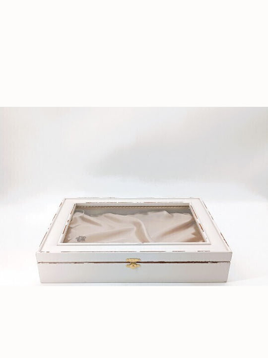 Korres Craft Στεφανοθήκη Ορθογώνια Ξύλινη Χρυσή 26.5x33εκ.