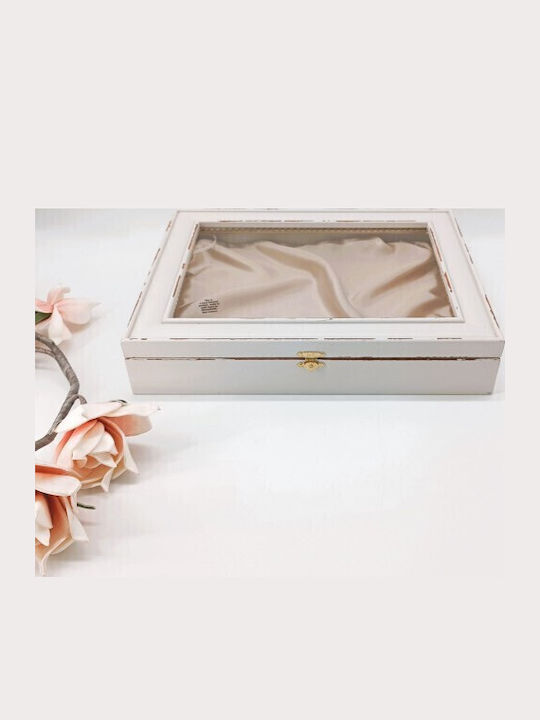 Korres Craft Στεφανοθήκη Ορθογώνια Ξύλινη Χρυσή 26.5x33εκ.