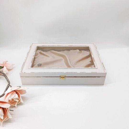 Korres Craft Στεφανοθήκη Ορθογώνια Ξύλινη Χρυσή 26.5x33εκ.
