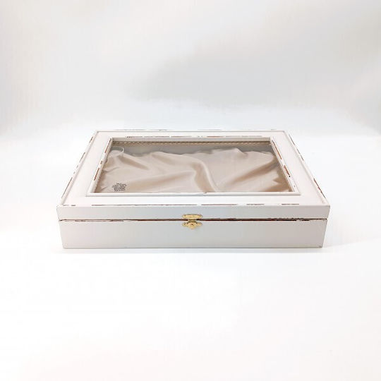 Korres Craft Στεφανοθήκη Ορθογώνια Ξύλινη Χρυσή 26.5x33εκ.