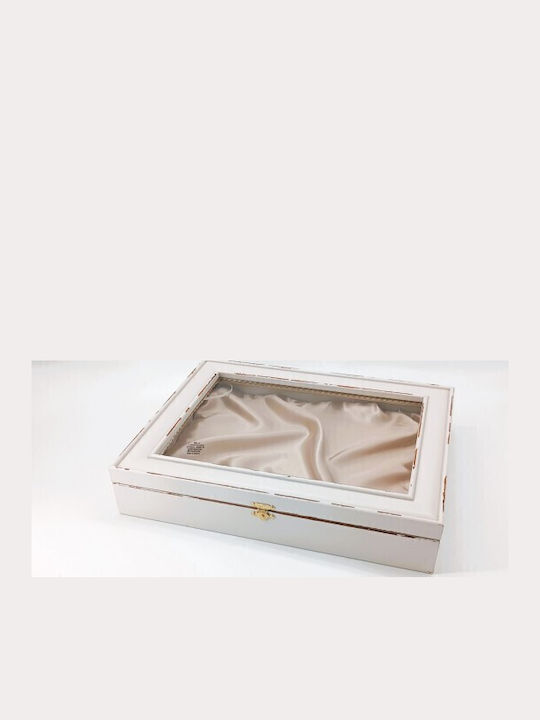 Korres Craft Στεφανοθήκη Ορθογώνια Ξύλινη Χρυσή 26.5x33εκ.