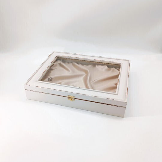 Korres Craft Στεφανοθήκη Ορθογώνια Ξύλινη Χρυσή 26.5x33εκ.