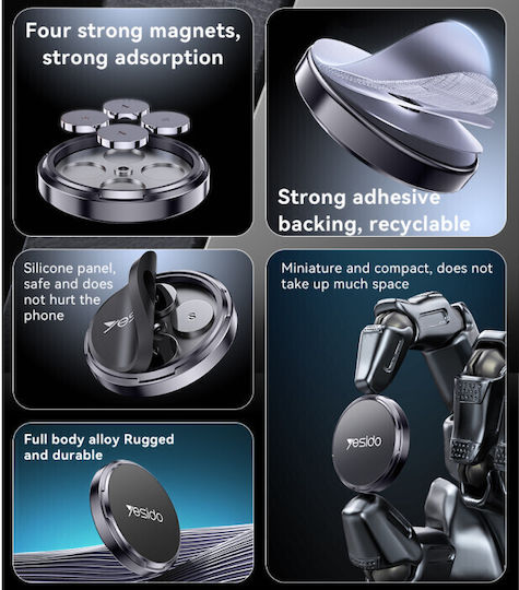 Yesido C211 Car Mobile Mount with Magnet Black