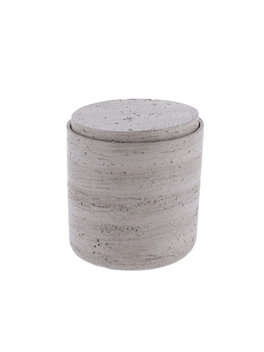 Cotton Holder Concrete Gray