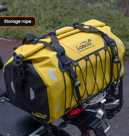 Loboo Waterproof Motorcycle Tail Bag 50lt Black