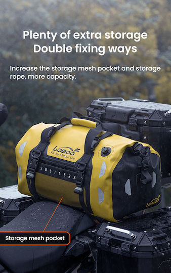 Loboo Waterproof Motorcycle Tail Bag 50lt Yellow