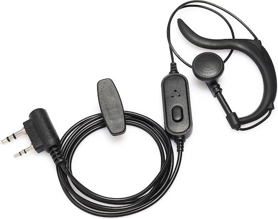 Baofeng Two-Way Radio Earpiece Bfg-earphone 2 Pin Push To Talk 1.1m Black Bfg-earphone