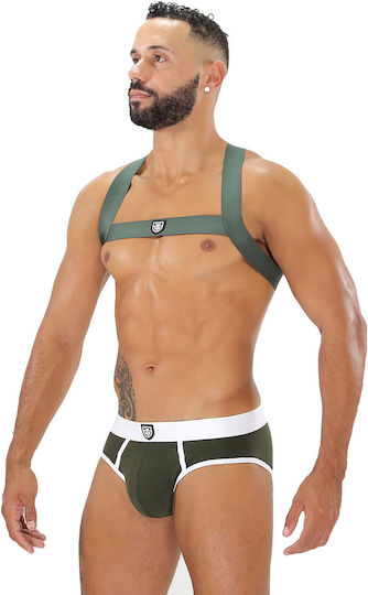 Tof Paris Fetish Elastic Harness Χακί
