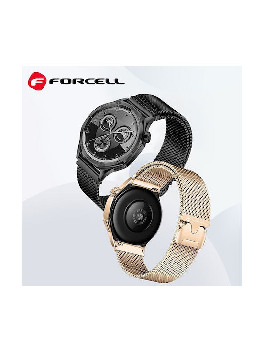 Forcell Strap Stainless Steel Gold (SAMSUNG Watch 22 mm)