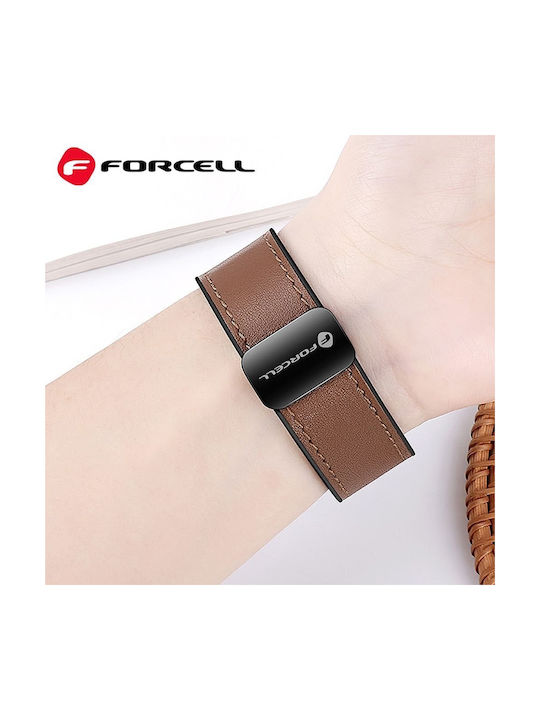 Forcell Каишка Кожа Черен (SAMSUNG Часовник 20 мм)