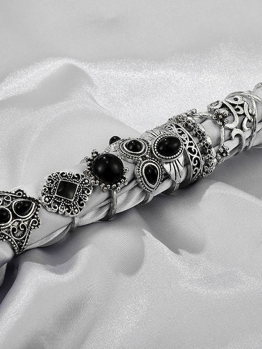 Silver Retro Punk Boho 02 Retro Collar Set