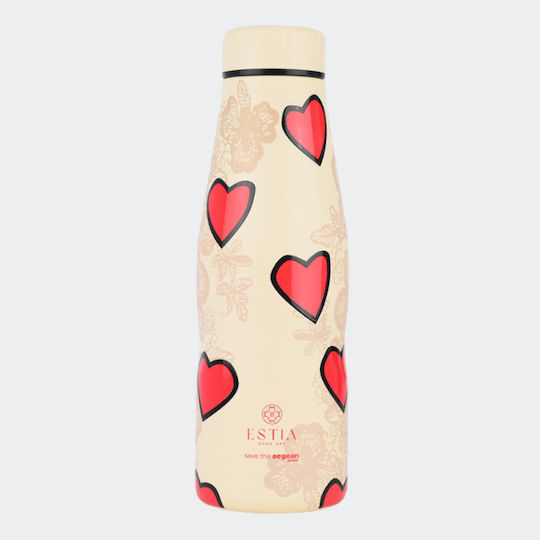 Estia Travel Flask Save the Aegean Bottle Thermos Stainless Steel BPA Free 500ml Tender Lace