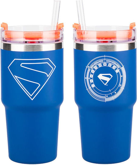 Paladone Superman Ποτήρι Θερμός Ανοξείδωτο Μπλε