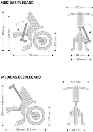 Batec Mini 2 Bicicletă Electrică Gri