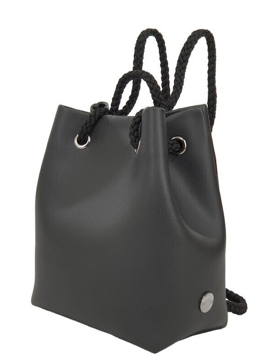 Damentasche Rucksack Kordelzug Playbags Collection J020 Schwarz