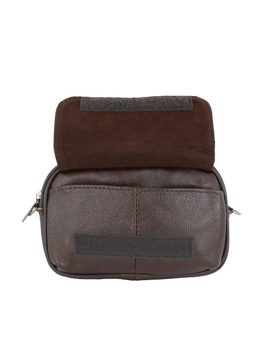 Τσαντακι Ανδρικο Ζωνης Κρεμαστο Annie Leather Καφε Tsa.101.03.04.014 6367