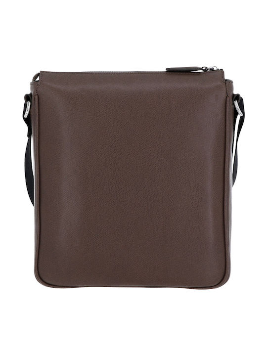Mandarina Duck Men's Shoulder Crossbody Bag P10kmm02 Times Minuteria Crossover Pinecone Brown