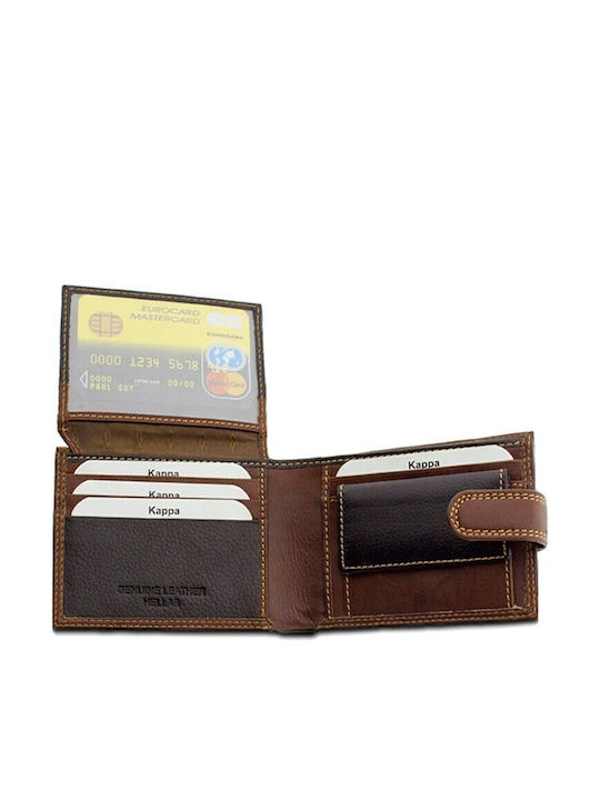 Herrenbrieftasche aus Leder Κάππα 1347l Braun