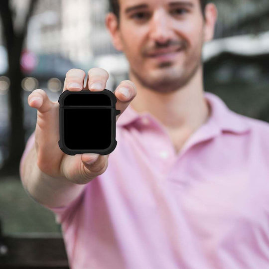 Θήκη Σιλικόνης Sonique Colorbloc Series Airpods 1/2 Μαύρο
