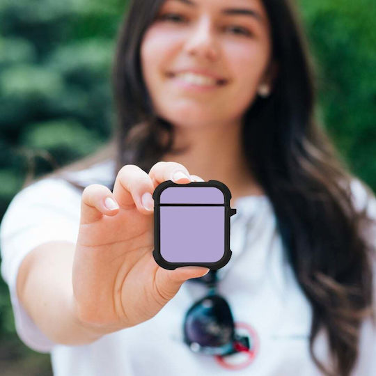 Cazul Din Silicon Sonique Colorbloc Series AirPods 1/2 Violet