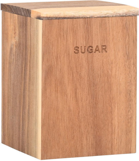 Estia ALLURE Sugar Vase with Wooden Beige Lid 10x10x14cm