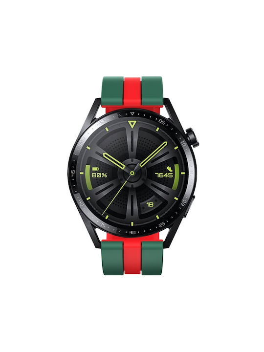 Amazfit Gtr 4 22mm Two-Tone Sports Silicone Watch Strap Blue+Black