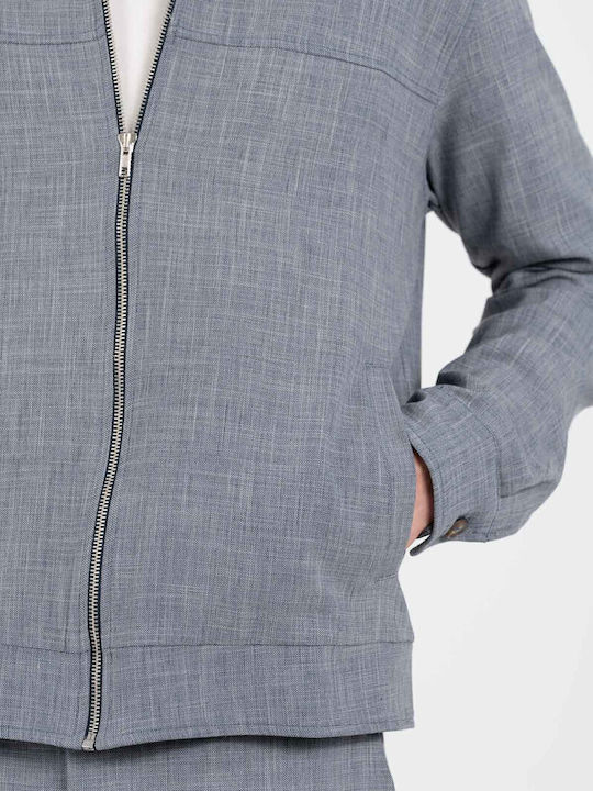 Long Sleeve Overshirt Indigo Blue