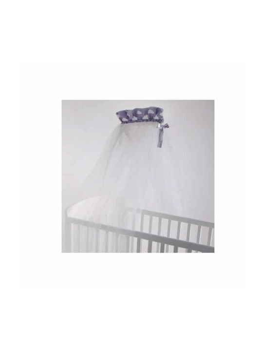 Kikka Boo Mosquito Net Crib Angel Clouds Tulle 41109070028 Gray 540x200cm