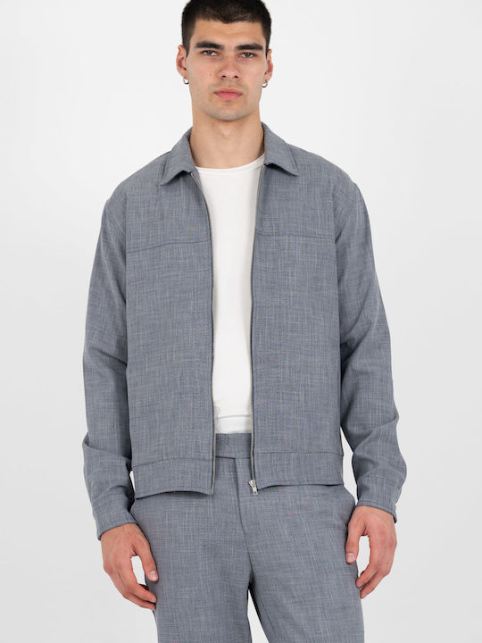Long Sleeve Overshirt Indigo Blue