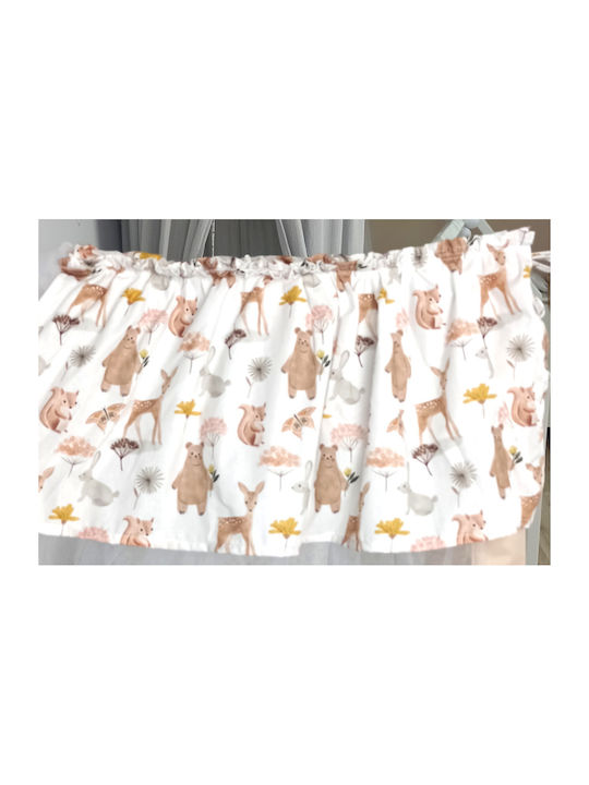 Baby Star Crib Mosquito Net Forest Friends White