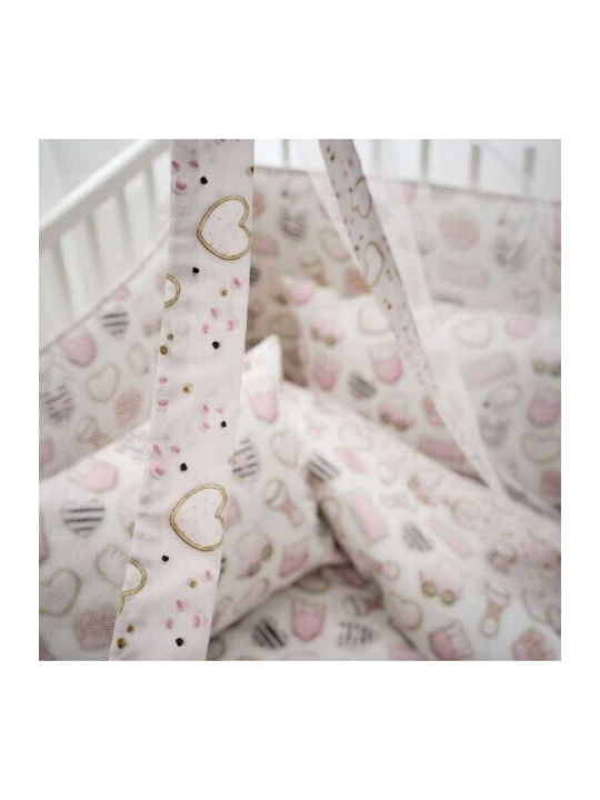 Vesta Home Mosquito Net Crib Pinky Tulle 000009595 White 180x180cm