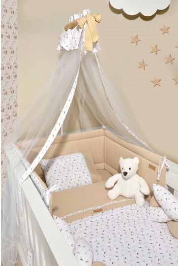 Baby Oliver Mückennetz Kinderbett aus Tüll 46-6703/404 Beige 180x500cm
