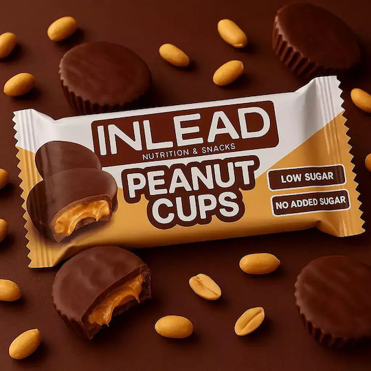 Inlead Nutrition Μπισκότα Peanut Cups με Γέμιση Χωρίς Ζάχαρη 50gr