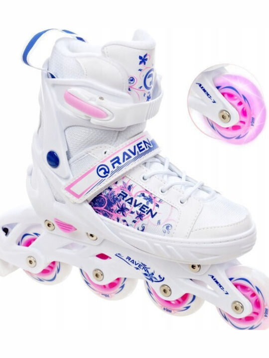 Raven Inline Αυξομειούμενα Rollers Λευκά Παιδικά