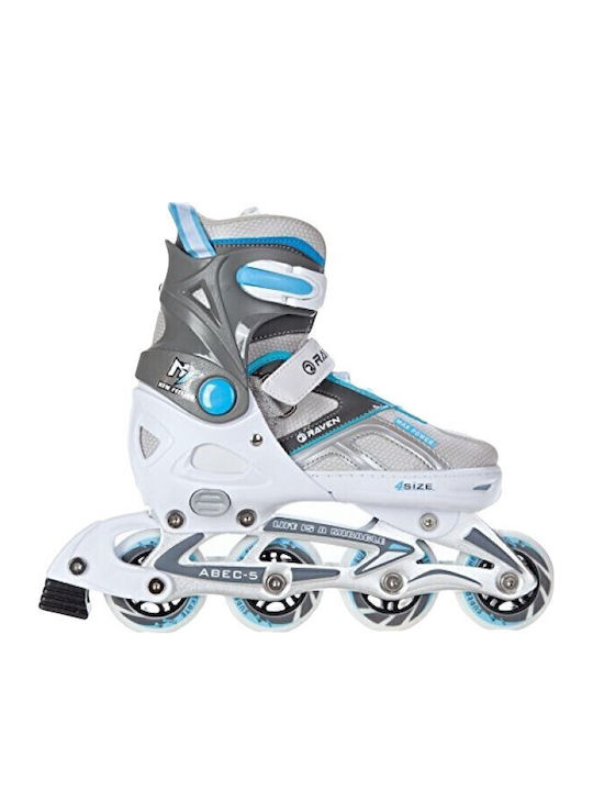 Raven Inline Αυξομειούμενα Rollers Λευκά Παιδικά