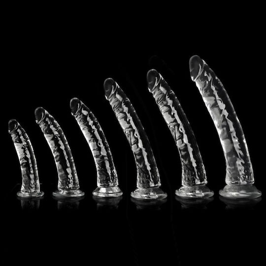 Kinksters Realistic Dildo with Scrotum Transparent