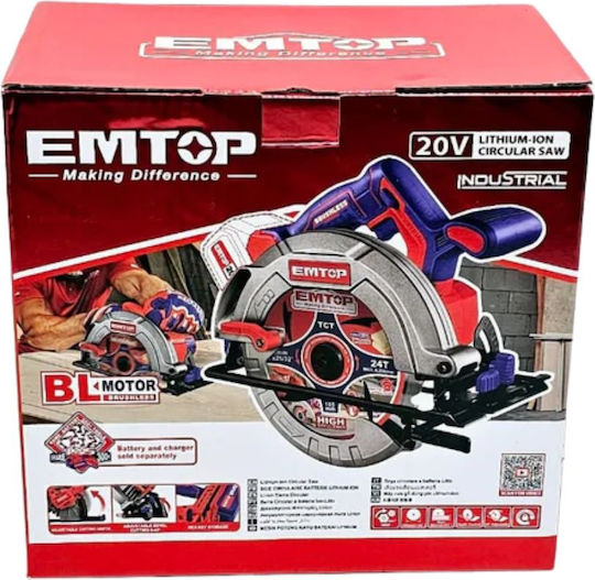 Emtop Kreissäge Brushless 20V 1x4Ah