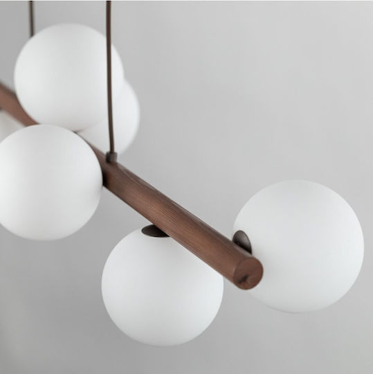 TK Lighting Estera Висящо Осветително Тяло Кафяв Rail