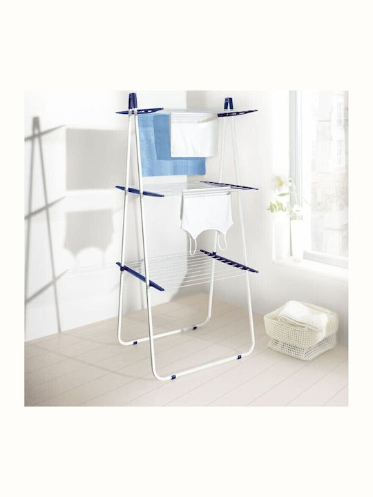 Leifheit Tower 190 Metallic Folding Floor Clothes Drying Rack with Hanging Length 19m