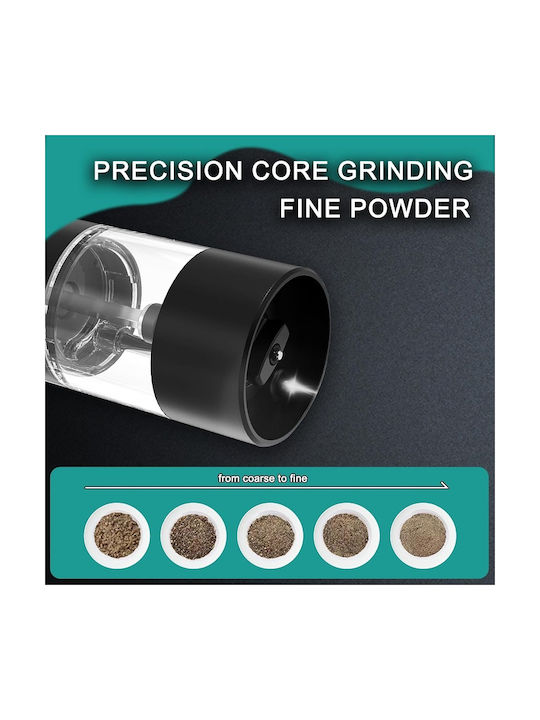 Electric Set Spice Mills made of Plastic in Black Color 18cm 1pcs