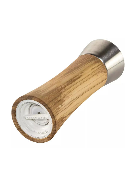 Zassenhaus Augsburg Manual Wooden Pepper Mill 18cm Brown