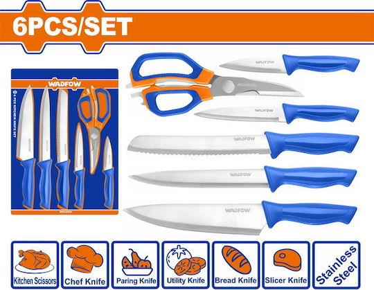 Wadfow Küchen Scheren Set + Küchenmesser 6 Teile Wkk2k61