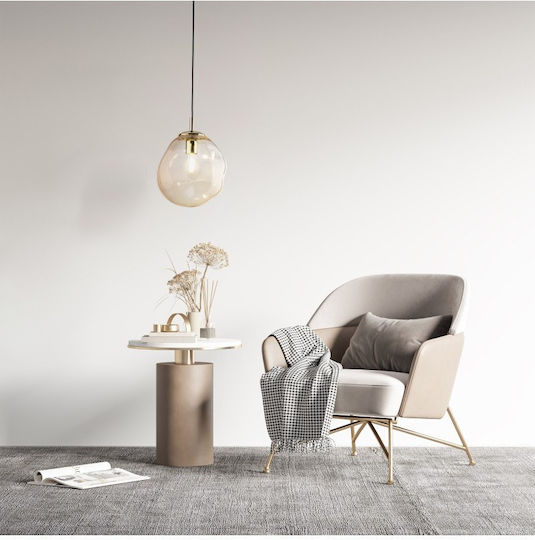 TK Lighting Pendant Light White 25cm