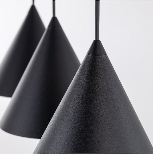 TK Lighting Κρεμαστό Φωτιστικό Μαύρο 75εκ.