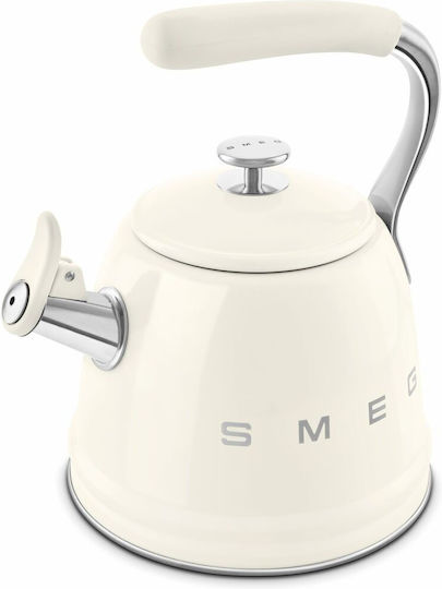 Smeg Teekanne Rostfreier Stahl Weiß 2300ml