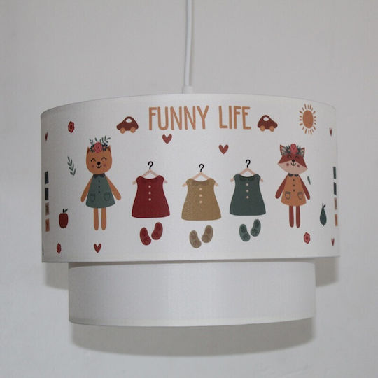 Homeplus Einfaches Licht Kinderdeckenleuchte Deckenleuchte mit Fassung E27 Weiß 30x21cm