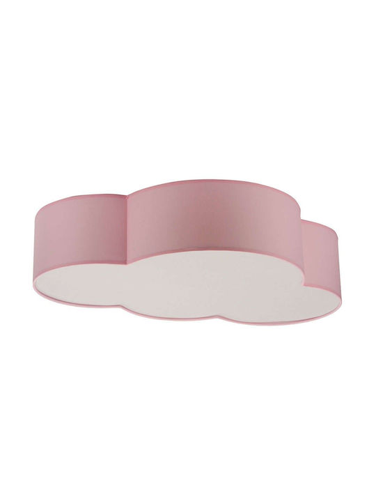 TK Lighting Μονόφωτο Παιδικό Φωτιστικό Πλαφονιέρα από Μέταλλο 15W με Υποδοχή E27 Ροζ